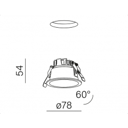 HOLLOW lens move LED wpust biały 38057-M930-FW-00-13 WYPRZEDAŻ